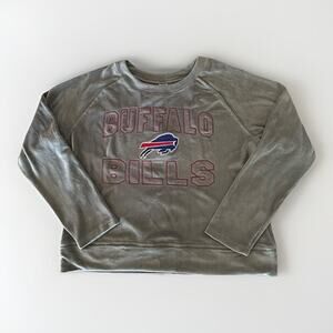 NFL Team Apparel Buffalo Bills Velour Sweatshirt Women Med Lounge Sleepwear Top